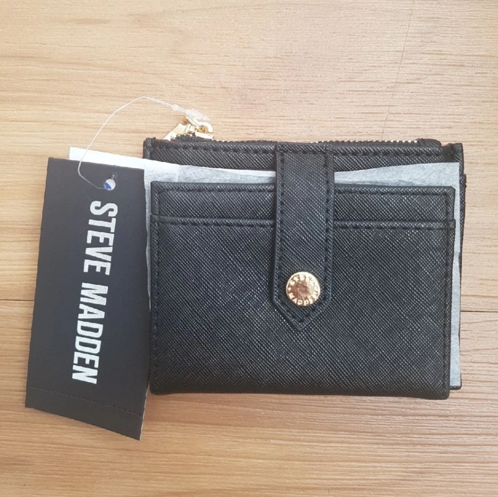 Steve Madden Black Bi-Fold Wallet